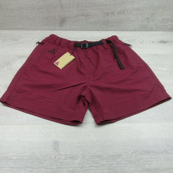 Nike ACG Woven Shorts Maroon Belted Size XL - Picture 2 of 9
